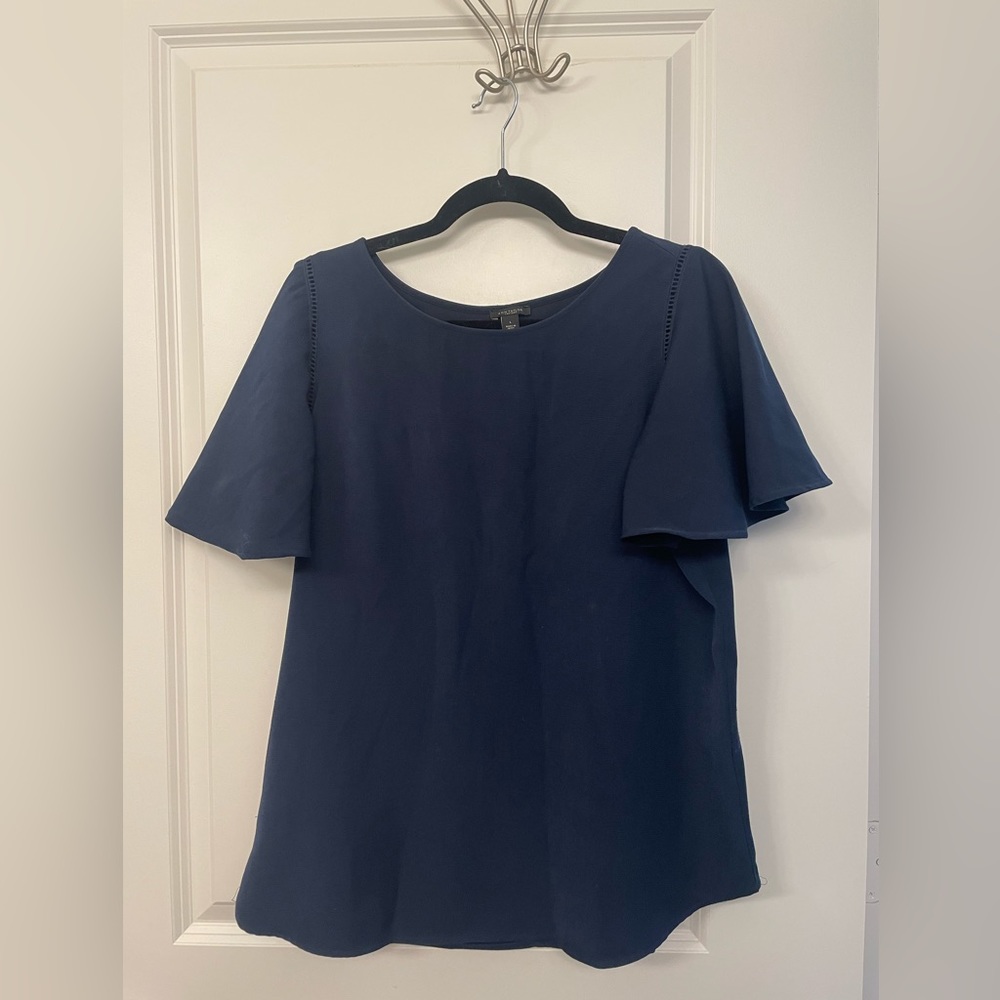 Navy work blouse